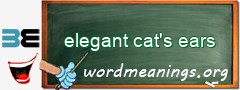 WordMeaning blackboard for elegant cat's ears